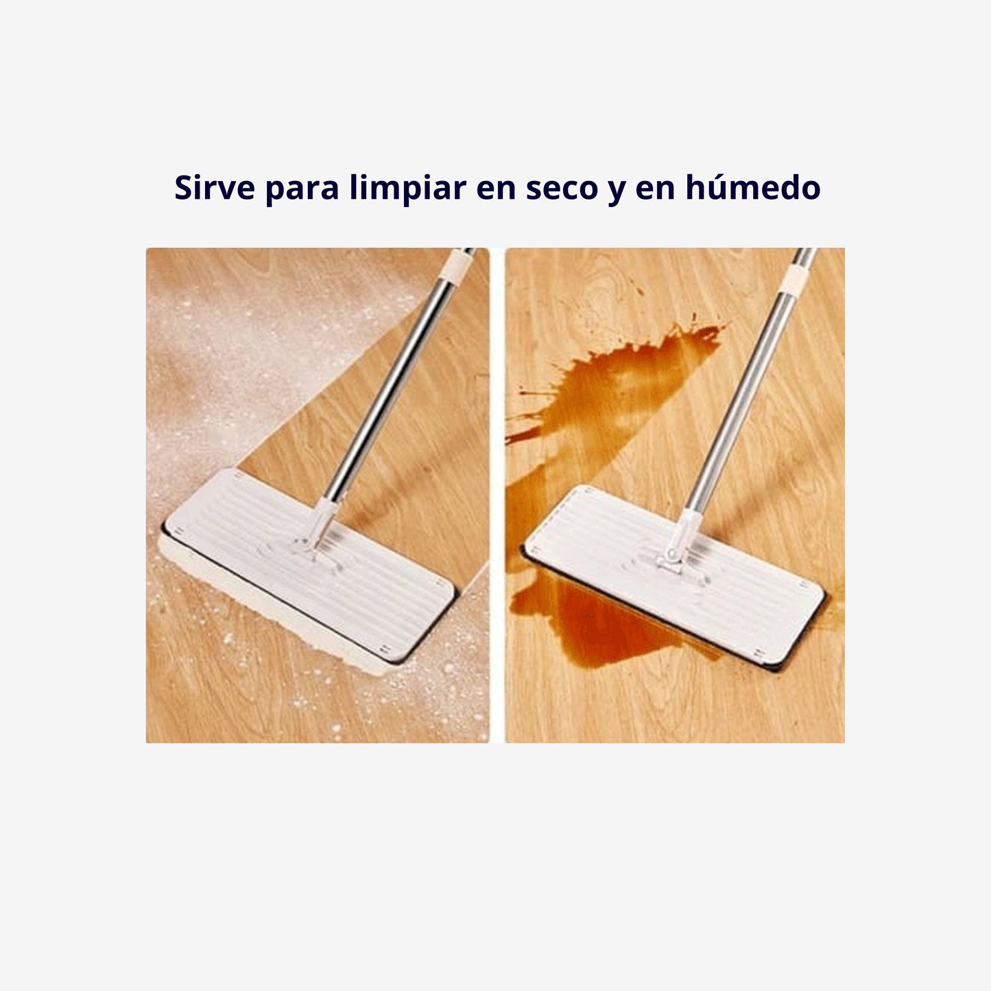 Fregona con Cubo Autoescurrible – 3 Mopas Reutilizables