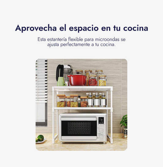 Estanteria extensible para microondas