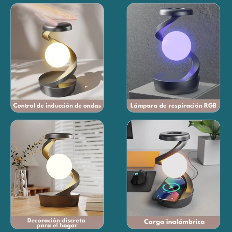 Lámpara de mesa flotante giratoria