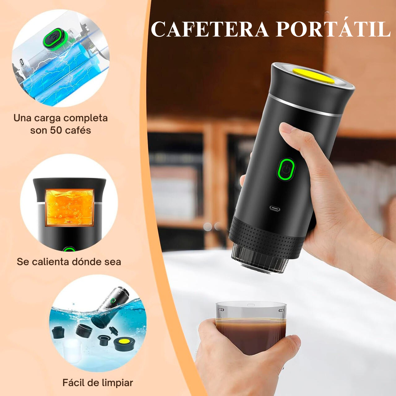 Cafetera Expresó Portátil Capsulas 3 en 1