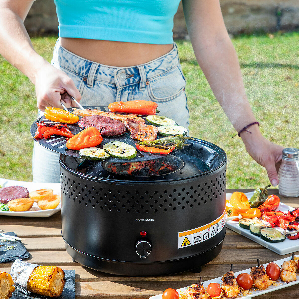 Barbacoa de Carbón sin Humo Portátil