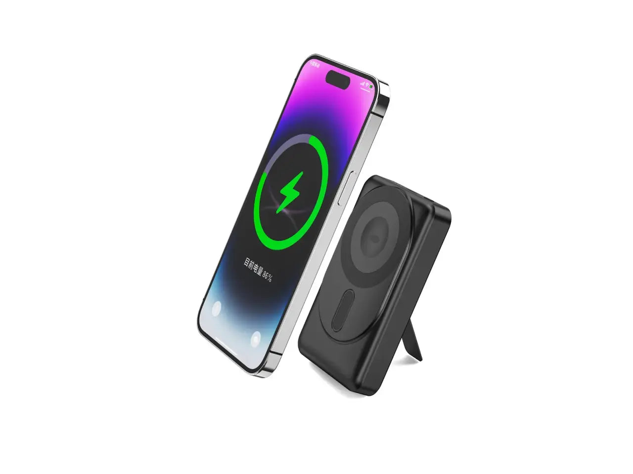 Cargador Inalámbrico Magnético & Fuente de Alimentación por Cable